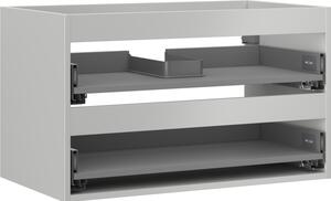 Mexen Box-A, dulap suspendat 80 cm, 2 sertare, gri mat, 91AX0-0800-470-2-62