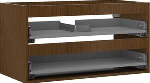 Mexen Box-A, dulap suspendat 90 cm, 2 sertare, nuc, 91AX0-0900-470-2-86