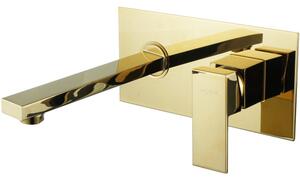 Mexen Cube baterie de chiuvetă încastrată, aurie - 73115-50
