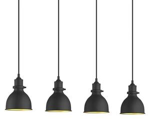 Jasminka 4 Lustră Pendul Black/Gold - Lindby