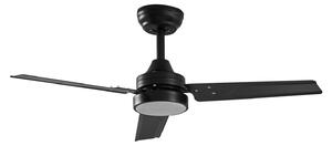 Ventilator de tavan cu LED Aerallo, negru, CCT, silențios - Lindby Lindby, Aerallo, Negru, Camera de zi, Metal, Modern