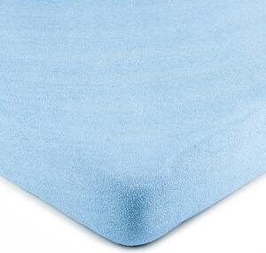 Cearșaf pat 4Home, din frotir, albastru deschis, 180 x 200 cm, 180 x 200 cm