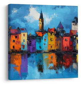Tablou reflexii urbane vibrante