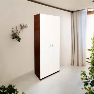 Dulap Wenge Alb 2 usi, 4 polite, 197x80x40 cm, Pal 18 mm