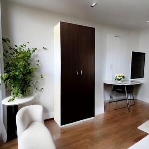 Dulap Alb Wenge 2 usi, 4 polite, 197x80x40 cm, Pal 18 mm