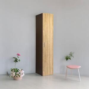 Dulap tip Soldat, 197x45x50 cm, 4 polite, Wenge Stejar Sonoma, Pal 18 mm