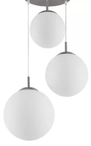 Heleska 3 Round Lustră Pendul Opal/Nickel - Lindby