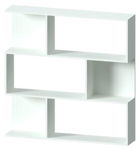 Biblioteca haaus Twino, Alb, 115 x 22 x 115 cm