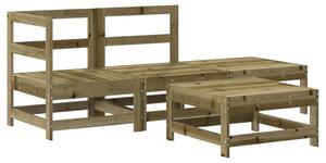 Set mobilier de grădină cu perne, 4 piese, lemn de pin tratat