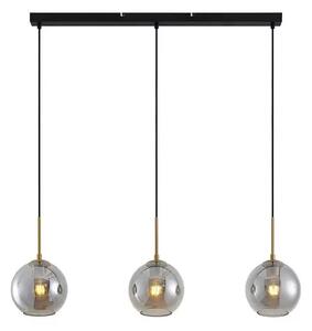 Hiwana 3 Lustră Pendul Smoke/Brass - Lindby