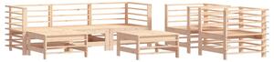 Set mobilier de grădină cu perne, 7 piese, lemn masiv
