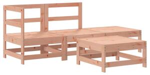 Set mobilier de grădină cu perne, 4 piese, lemn masiv douglas