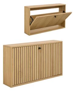 Dulap de pantofi suspendat Albany, stejar natural