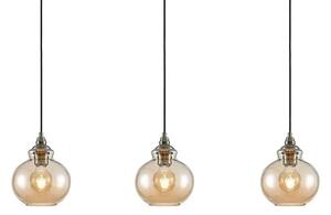 Tymoni Lustră Pendul Amber/Wood - Lindby