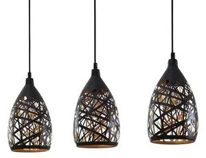 Marcello 3 Lustră Pendul Black/Gold - Lindby