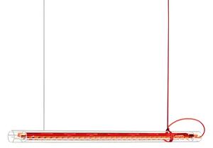 Tubular Lustră Pendul Red/Red - Ingo Maurer