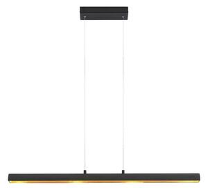 Solvina LED Lustră Pendul Black/Gold - Lindby