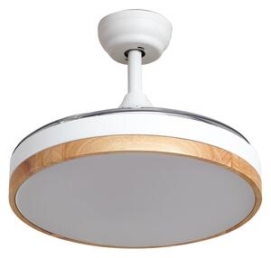 Ventilator de tavan cu LED Oras, alb, DC, silențios, Ø 107 cm - Lindby Lindby, Oras, Alb, Camera de zi, Plastic, Modern