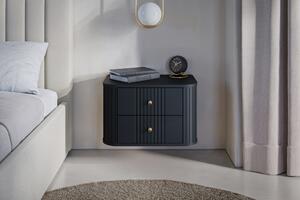 Set noptiere Vesper 56 cm de perete - negru / mânere aurii