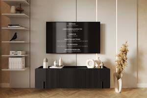 Dulap TV Malmi 150 cm suspendată - negru mat / negru