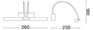 Ideal Lux - Aplica LED pentru tablouri BOW LED/3,5W/230V CRI 90 26 cm auriu