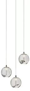Hayley 3 Lustră Pendul Clear/Chrome - Lucande