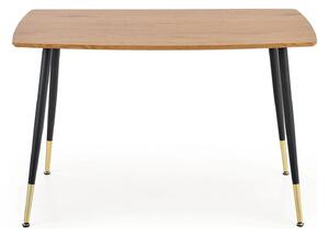 Masa TRIPOLIS, stejar/negru, 120x70x76 cm