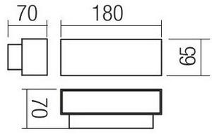 Redo 90096 - Aplica de exterior PLANIT LED/10W/230V 3000K IP54 antracit