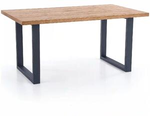 Masa extensibila PEREZ, stejar deschis/negru, 160/250x90x76 cm