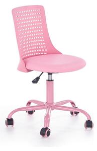 Scaun de birou PURE, roz, piele ecologica/polipropilena, 43x42x78/89 c