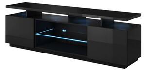 Comoda TV EVA, negru, PAL laminat, 180x40x56 cm