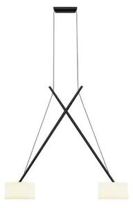 Twin LED Lustră Pendul Black/Glass - Serien Lighting