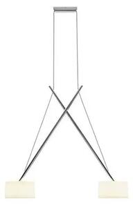 Twin LED Lustră Pendul Chrome/Glass - Serien Lighting