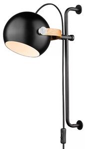 D.C Aplică de Perete Long Ø18 Black/Oak - Halo Design