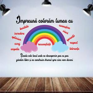 Sticker perete Impreuna coloram lumea