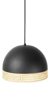 Lonnaris Lustră Pendul Black/Nature - Lindby