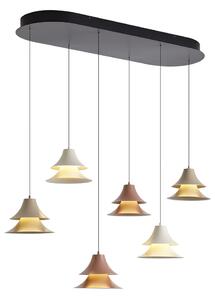 Lampă suspendată multicoloră cu LED, cu dimmer, cu 6 lumini Easylift - Witch