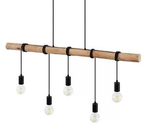 Rom Lustră Pendul Black/Wood - Lindby