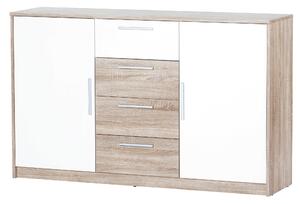 Z0ND0 Comodă Melinne 05 (stejar sonoma 3D + alb). 1068189