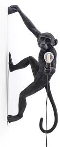Monkey Hanging Aplica de Exterior Right Black - Seletti