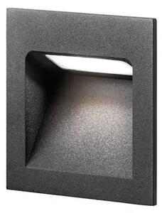 Deli 1 LED Aplice Perete Încastrată IP54 3000K Black - LIGHT-POINT