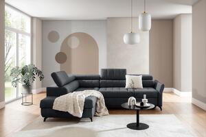 Canapea extensibilă colț stânga Elarias L - șenil grafit Perfect Harmony 90