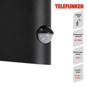 Aplică LED de exterior cu senzor Telefunken 312505TF LED/10W/230V IP44