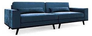Canapea Floromo 111Albastru, 283x90x85cm, Tapiterie, Picioare: Lemn