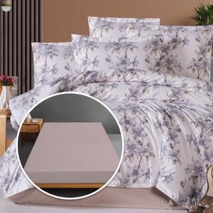 Lenjerie de pat Ranforce, 100% bumbac, cu husă universală pentru saltea de 140cm x 200cm / 160cm x 200cm-ALMEIRA