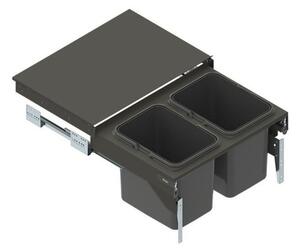 Cos gunoi SEGREGO 600 mm, montaj pe usa, 2 x 20 litri, soft-close, antracit