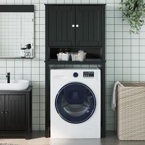 Dulap mașină de spălat „BERG” negru 76x27x164,5 cm lemn masiv