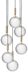 Miira 6 Candelabru Large Brass/Optic Clear - Nuura