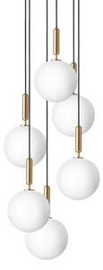 Miira 6 Candelabru Large Brass/Opal White - Nuura