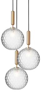 Miira 3 Candelabru Large Brass/Optic Clear - Nuura